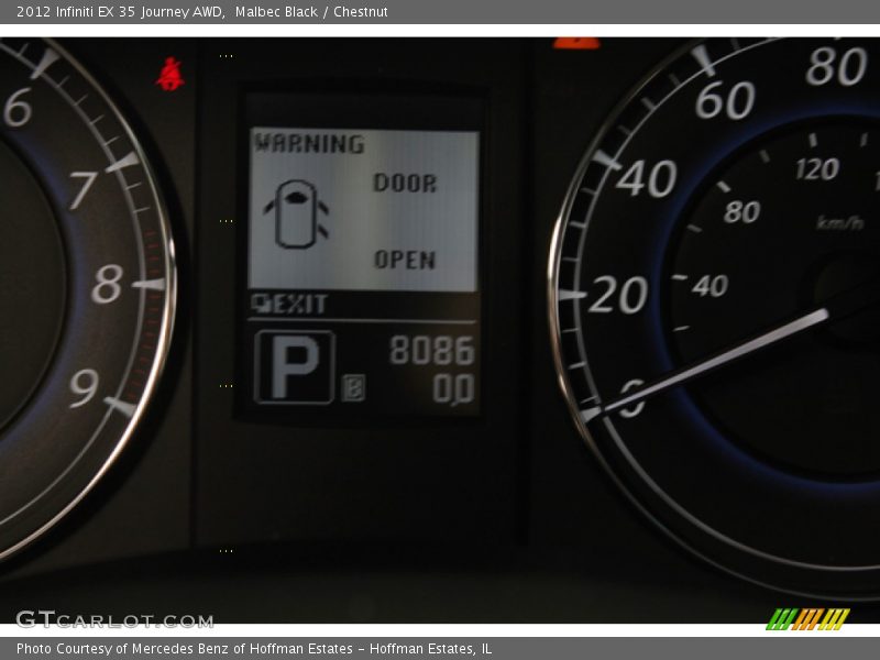 Malbec Black / Chestnut 2012 Infiniti EX 35 Journey AWD