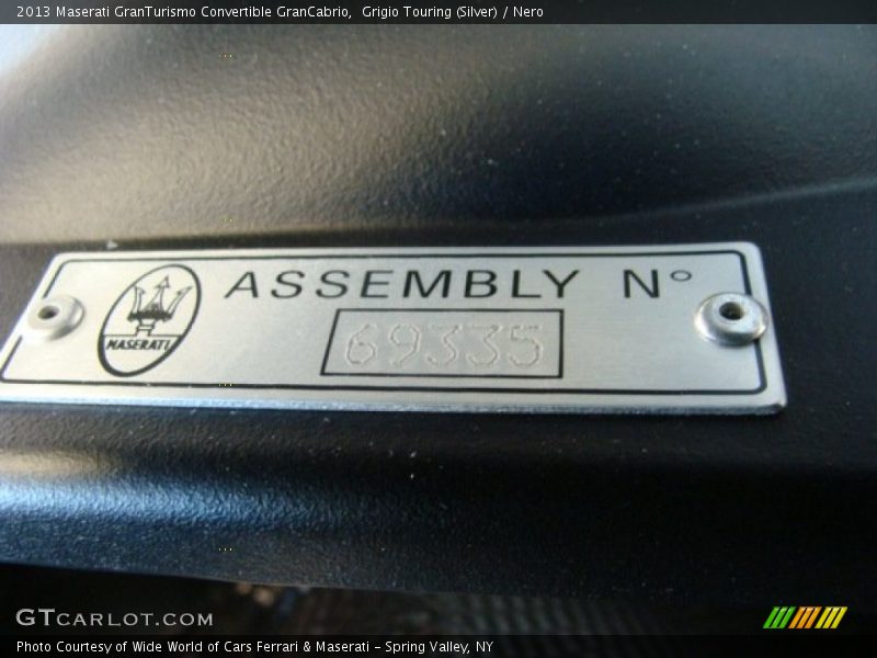 Grigio Touring (Silver) / Nero 2013 Maserati GranTurismo Convertible GranCabrio