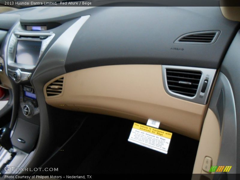 Red Allure / Beige 2013 Hyundai Elantra Limited