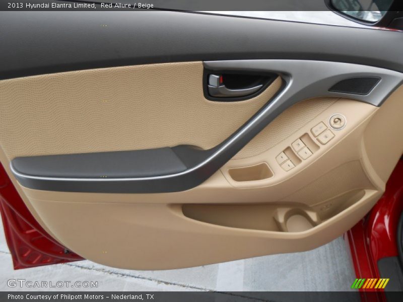 Red Allure / Beige 2013 Hyundai Elantra Limited