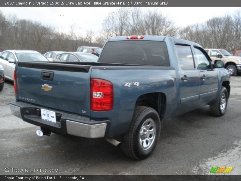 Blue Granite Metallic / Dark Titanium Gray 2007 Chevrolet Silverado 1500 LS Crew Cab 4x4