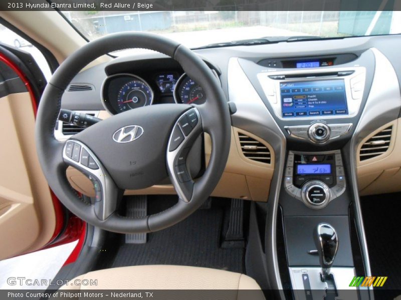 Red Allure / Beige 2013 Hyundai Elantra Limited