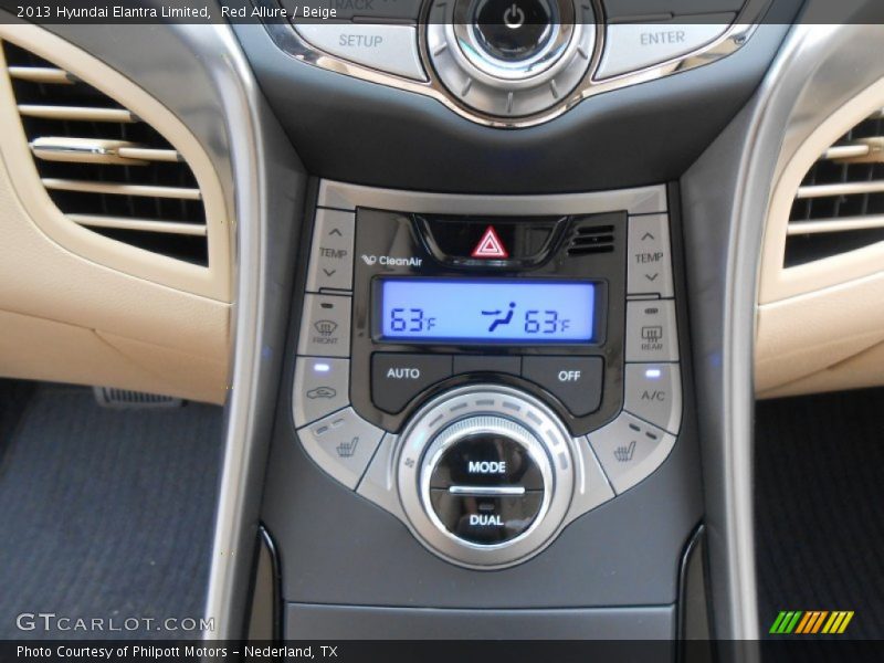 Red Allure / Beige 2013 Hyundai Elantra Limited