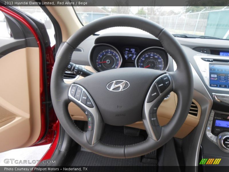 Red Allure / Beige 2013 Hyundai Elantra Limited