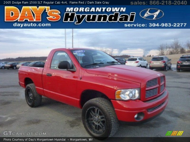 Flame Red / Dark Slate Gray 2005 Dodge Ram 1500 SLT Regular Cab 4x4