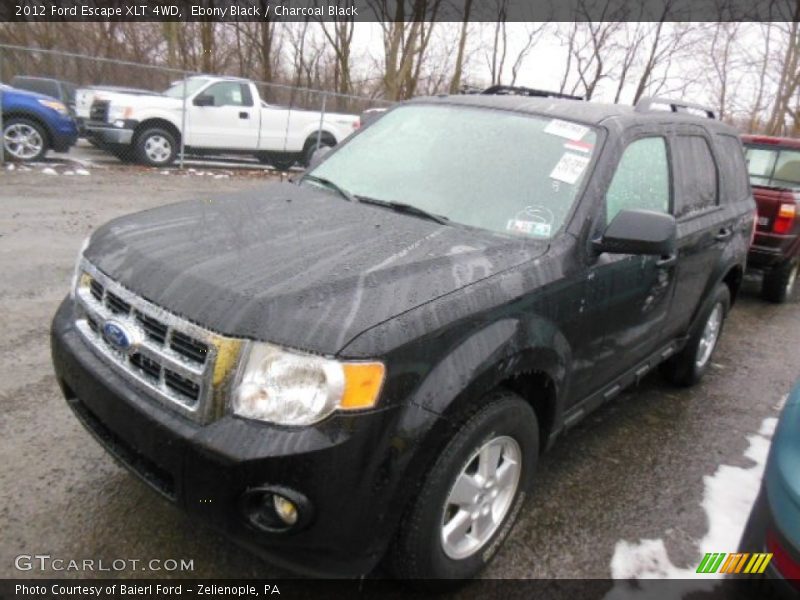 Ebony Black / Charcoal Black 2012 Ford Escape XLT 4WD