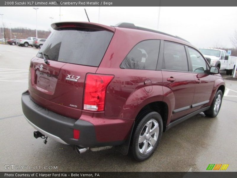 Cranberry Red Metallic / Beige 2008 Suzuki XL7 Limited AWD