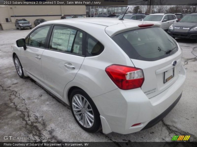 Satin White Pearl / Ivory 2013 Subaru Impreza 2.0i Limited 5 Door