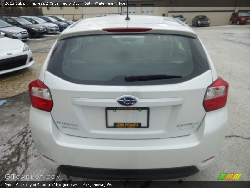 Satin White Pearl / Ivory 2013 Subaru Impreza 2.0i Limited 5 Door