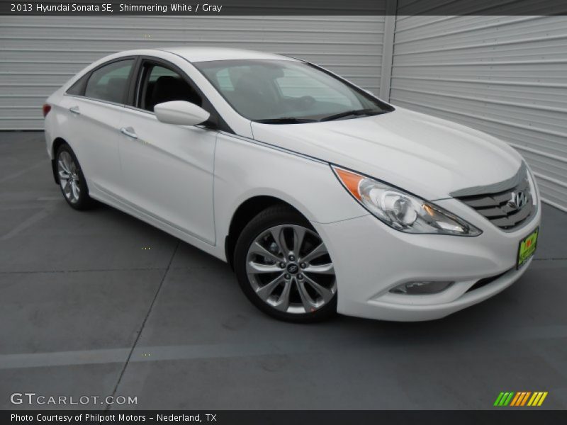 Shimmering White / Gray 2013 Hyundai Sonata SE