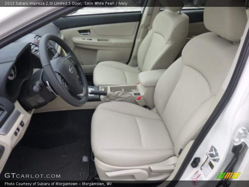 Front Seat of 2013 Impreza 2.0i Limited 5 Door