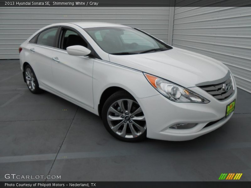 Shimmering White / Gray 2013 Hyundai Sonata SE