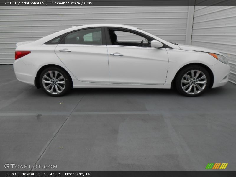 Shimmering White / Gray 2013 Hyundai Sonata SE
