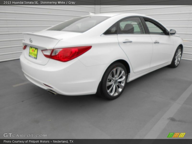 Shimmering White / Gray 2013 Hyundai Sonata SE