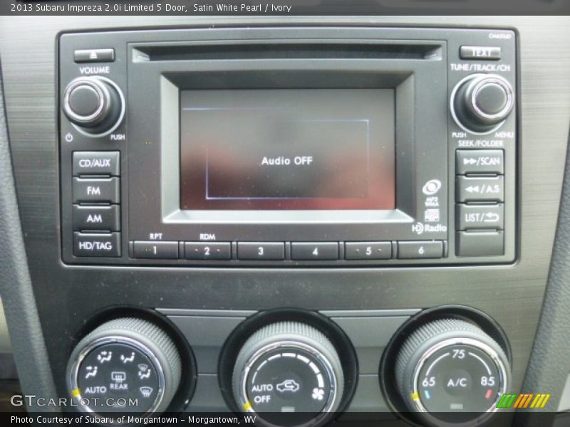 Controls of 2013 Impreza 2.0i Limited 5 Door