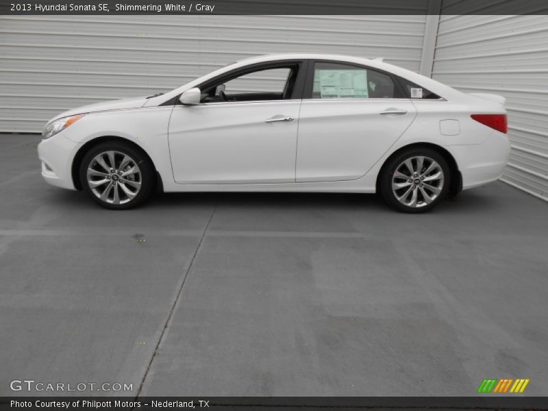 Shimmering White / Gray 2013 Hyundai Sonata SE