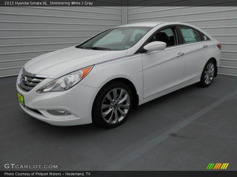 Shimmering White / Gray 2013 Hyundai Sonata SE