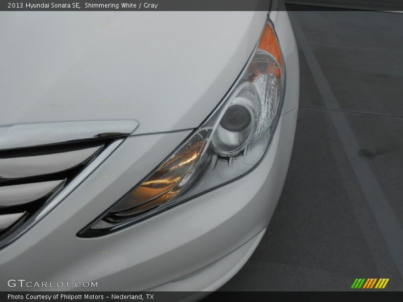Shimmering White / Gray 2013 Hyundai Sonata SE