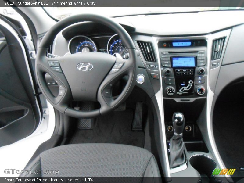 Shimmering White / Gray 2013 Hyundai Sonata SE