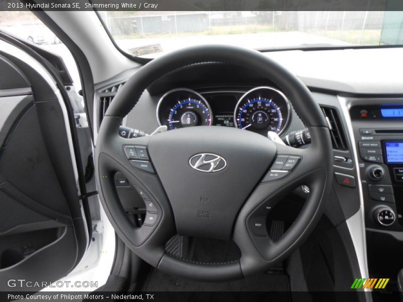 Shimmering White / Gray 2013 Hyundai Sonata SE