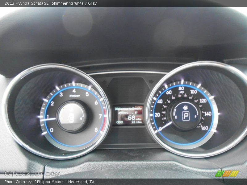 Shimmering White / Gray 2013 Hyundai Sonata SE