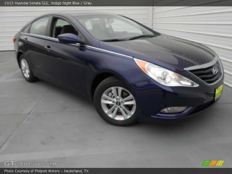 Indigo Night Blue / Gray 2013 Hyundai Sonata GLS