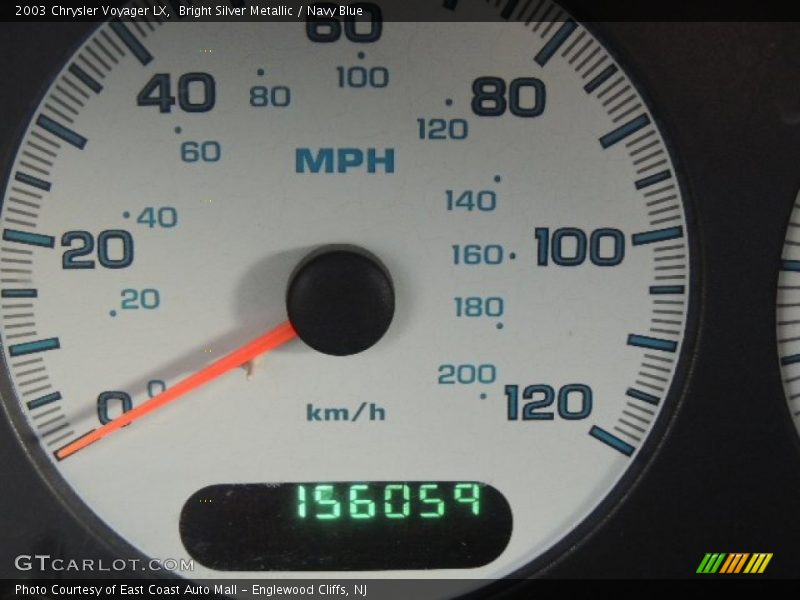 Bright Silver Metallic / Navy Blue 2003 Chrysler Voyager LX