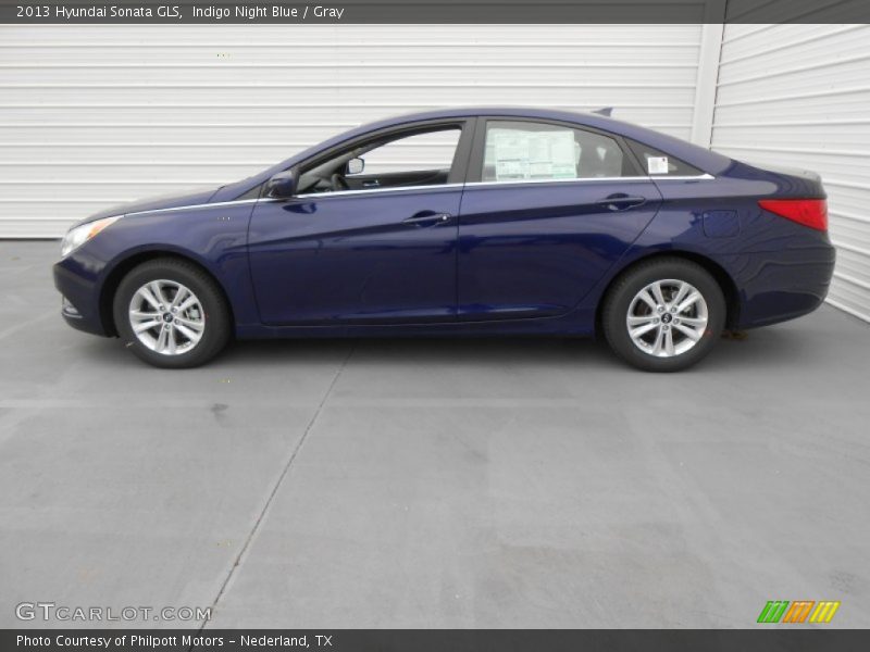 Indigo Night Blue / Gray 2013 Hyundai Sonata GLS