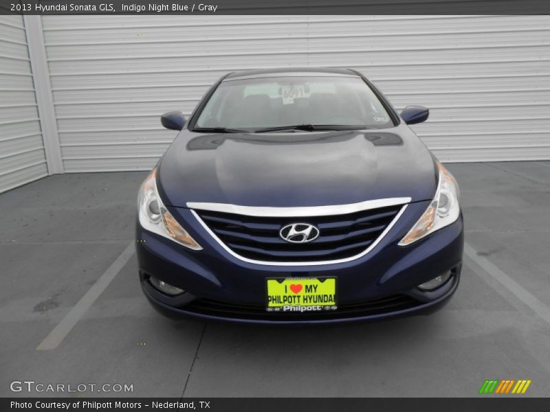 Indigo Night Blue / Gray 2013 Hyundai Sonata GLS