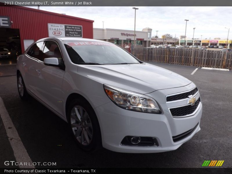 Summit White / Jet Black 2013 Chevrolet Malibu LT