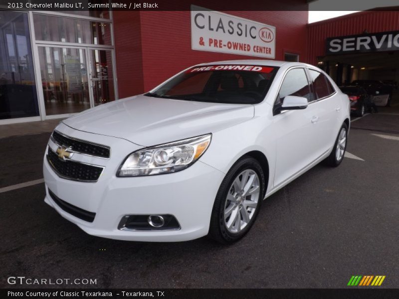 Summit White / Jet Black 2013 Chevrolet Malibu LT