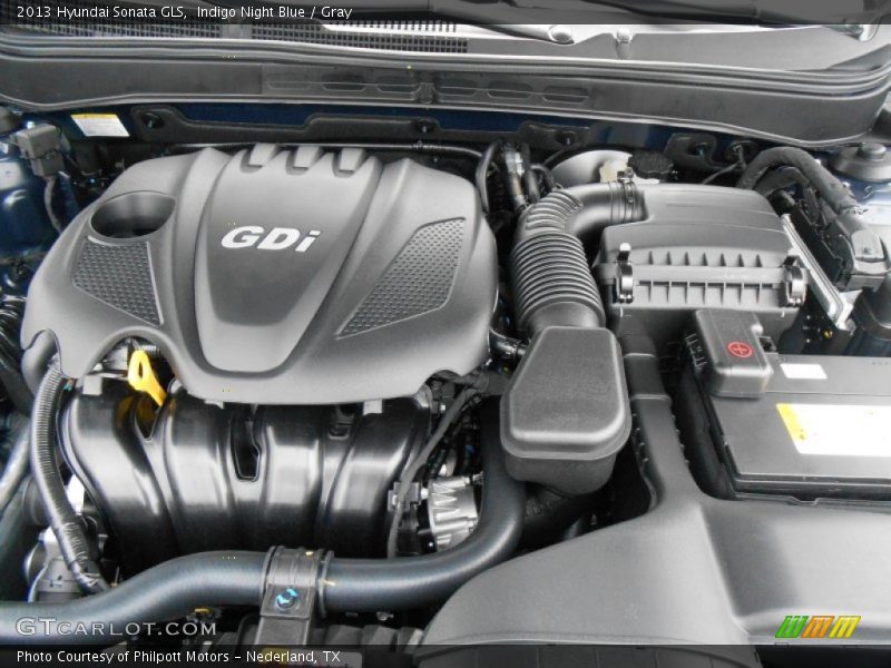 Indigo Night Blue / Gray 2013 Hyundai Sonata GLS