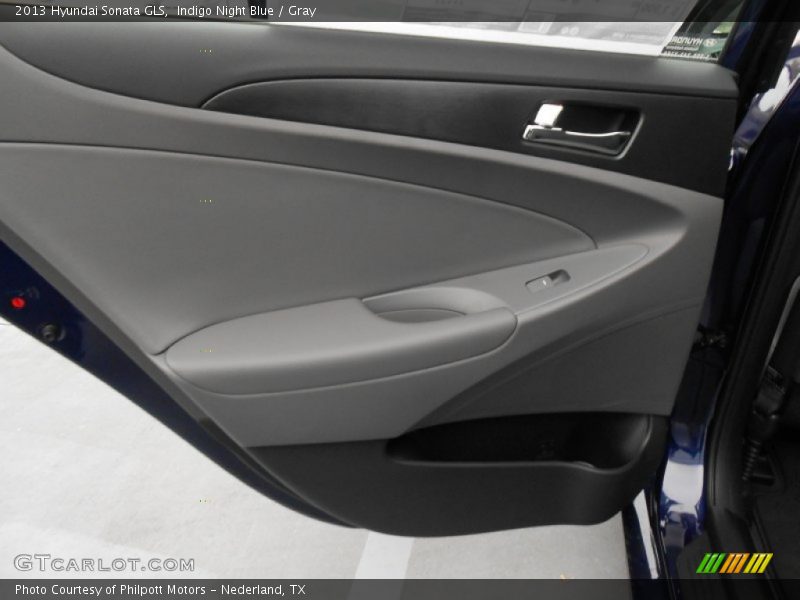 Indigo Night Blue / Gray 2013 Hyundai Sonata GLS