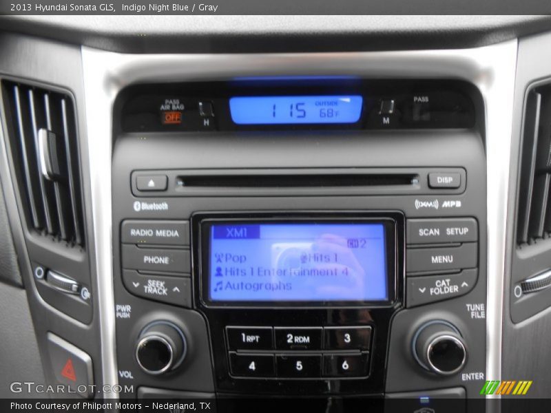 Indigo Night Blue / Gray 2013 Hyundai Sonata GLS