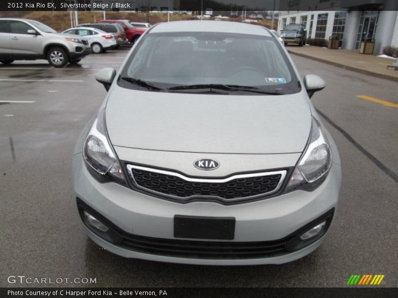 Silverstone Beige / Black 2012 Kia Rio EX
