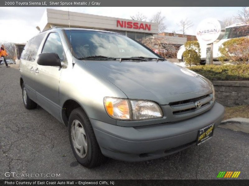 Silver Spruce Metallic / Gray 2000 Toyota Sienna LE