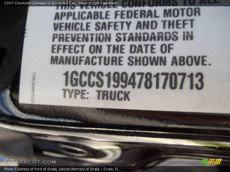 Black / Light Cashmere 2007 Chevrolet Colorado LS Extended Cab