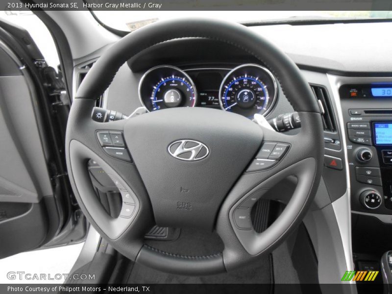Harbor Gray Metallic / Gray 2013 Hyundai Sonata SE