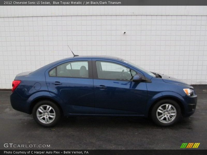 Blue Topaz Metallic / Jet Black/Dark Titanium 2012 Chevrolet Sonic LS Sedan