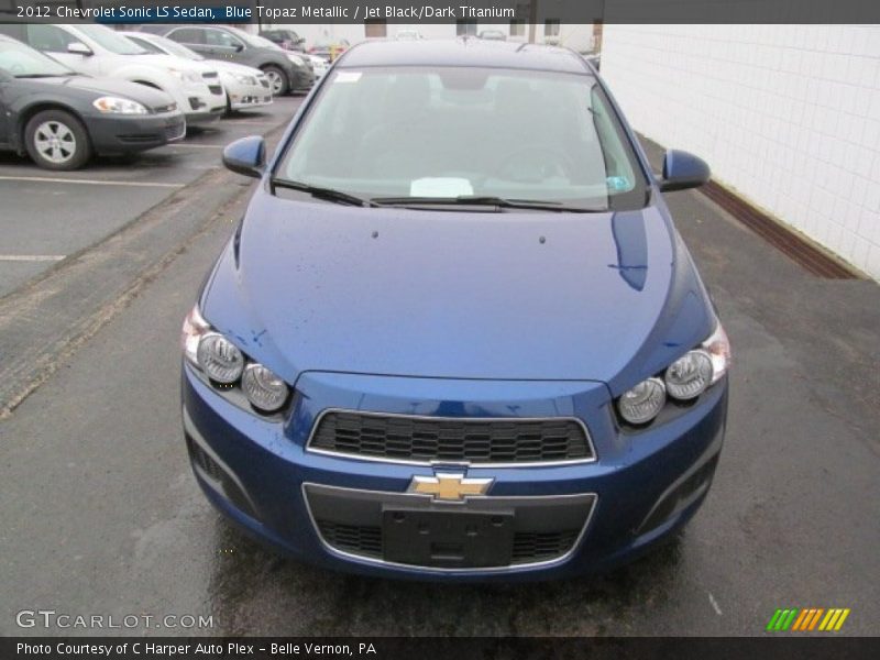Blue Topaz Metallic / Jet Black/Dark Titanium 2012 Chevrolet Sonic LS Sedan