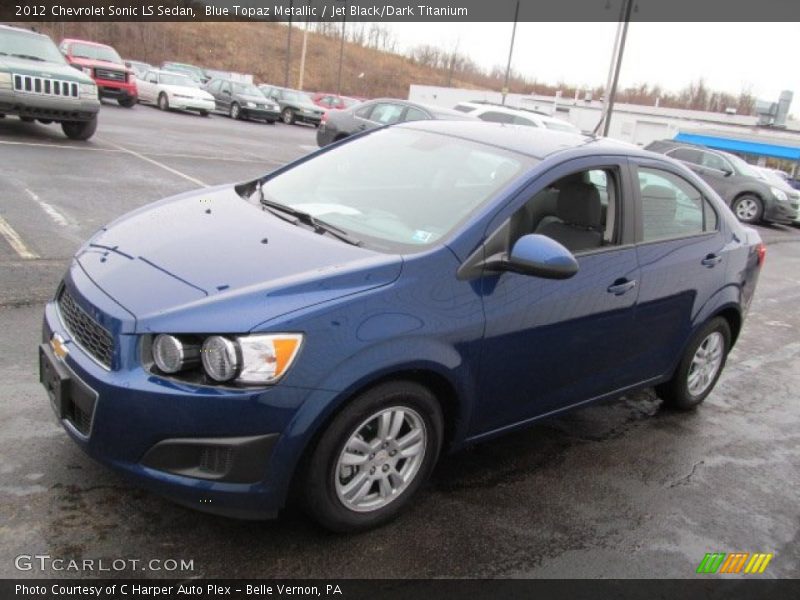 Blue Topaz Metallic / Jet Black/Dark Titanium 2012 Chevrolet Sonic LS Sedan