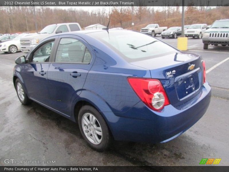 Blue Topaz Metallic / Jet Black/Dark Titanium 2012 Chevrolet Sonic LS Sedan