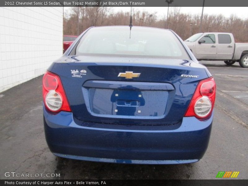 Blue Topaz Metallic / Jet Black/Dark Titanium 2012 Chevrolet Sonic LS Sedan