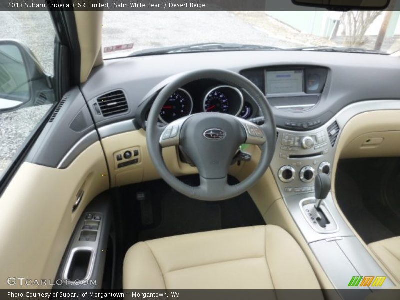 Satin White Pearl / Desert Beige 2013 Subaru Tribeca 3.6R Limited