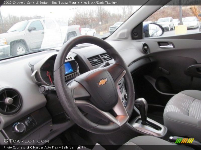Blue Topaz Metallic / Jet Black/Dark Titanium 2012 Chevrolet Sonic LS Sedan