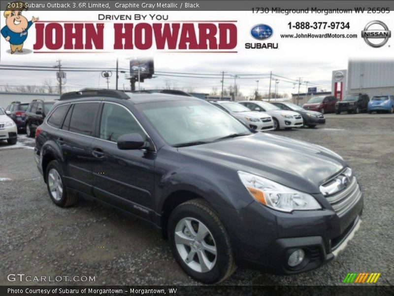 Graphite Gray Metallic / Black 2013 Subaru Outback 3.6R Limited
