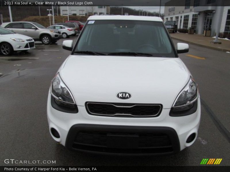 Clear White / Black Soul Logo Cloth 2013 Kia Soul +