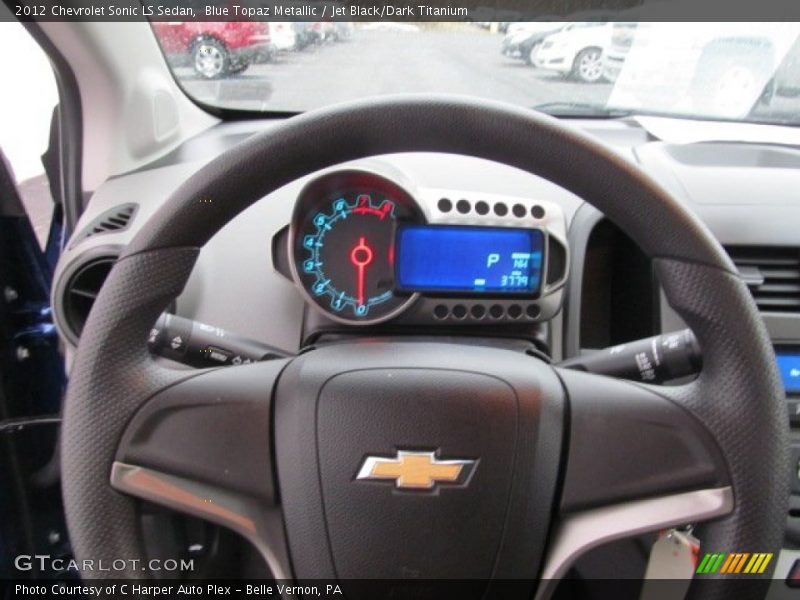 Blue Topaz Metallic / Jet Black/Dark Titanium 2012 Chevrolet Sonic LS Sedan
