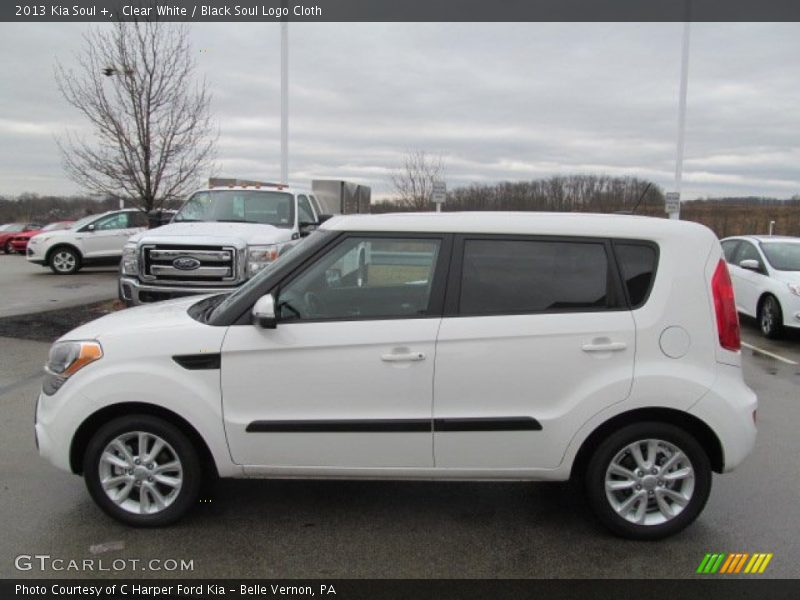 Clear White / Black Soul Logo Cloth 2013 Kia Soul +