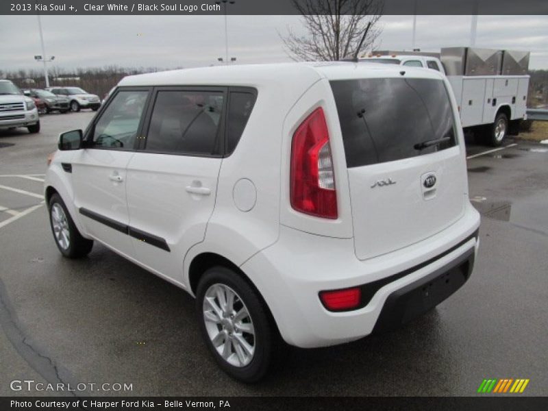 Clear White / Black Soul Logo Cloth 2013 Kia Soul +
